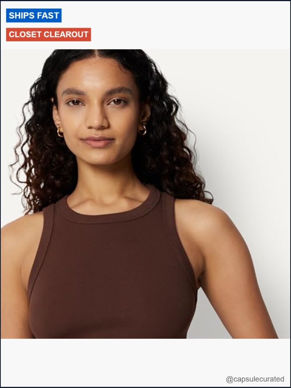 Slim-Fit Ribbed Tank Top - Picture 3 of 6